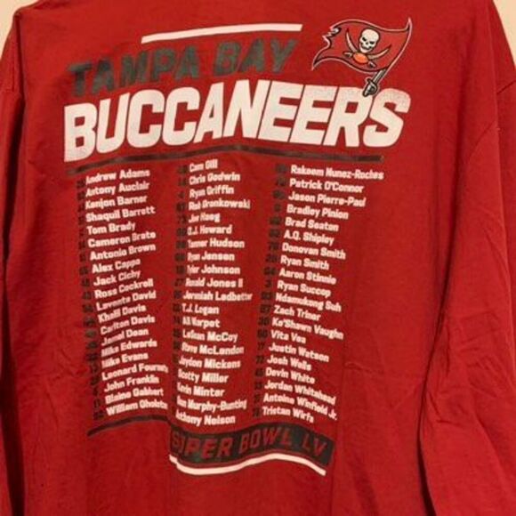 Tampa Bay Buccaneers Super Bowl Size XL Long Sleeved T-Shirt *New* - Picture 6 of 6